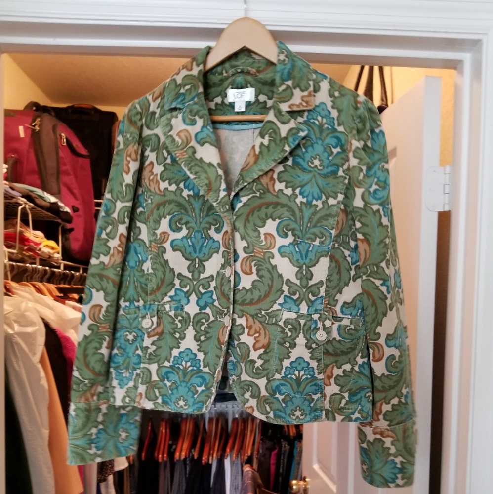 Fun Ann Taylor LOFT Casual paisley like jacket